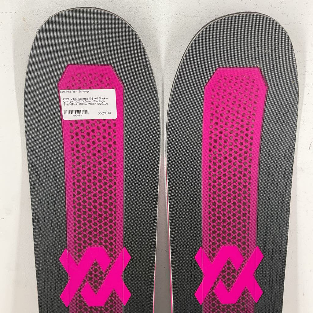 2025 Volkl Mantra 108 w/ Marker Griffon TCX 13 Demo Bindings - Image 3