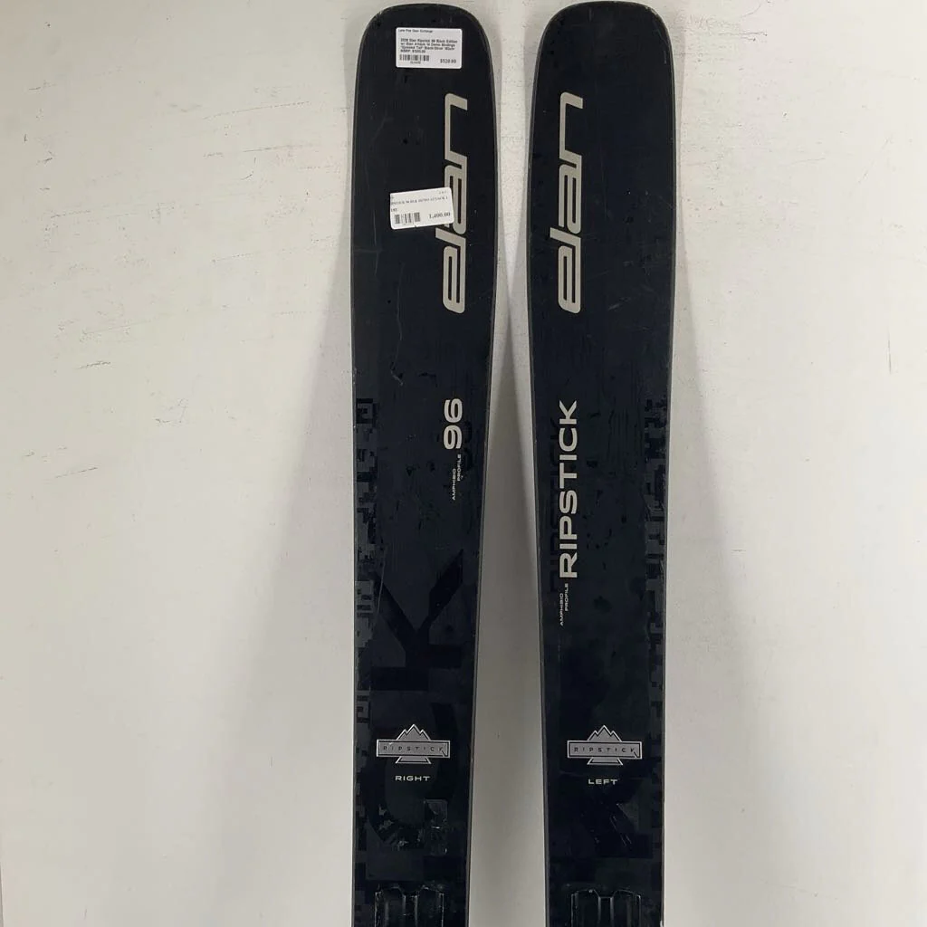 2026 Elan Ripstick 96 Black Edition w/ Elan Attack 14 Demo Bindings *Epoxied Tail*